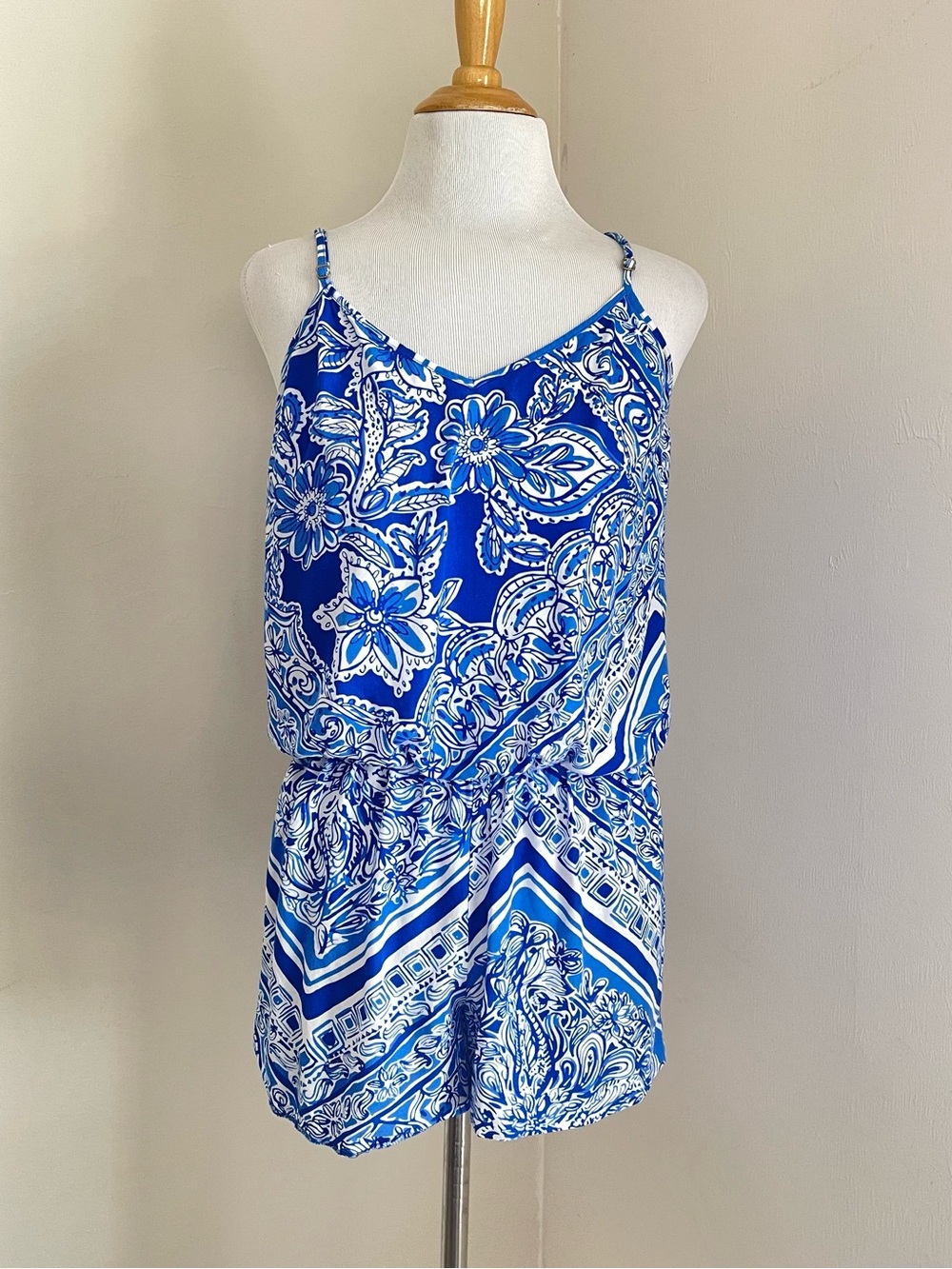 Lilly Pulitzer Dusk Romper in Blue Crush Open Water